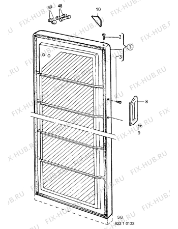 Взрыв-схема холодильника Marijnen CM2090F - Схема узла Door 003